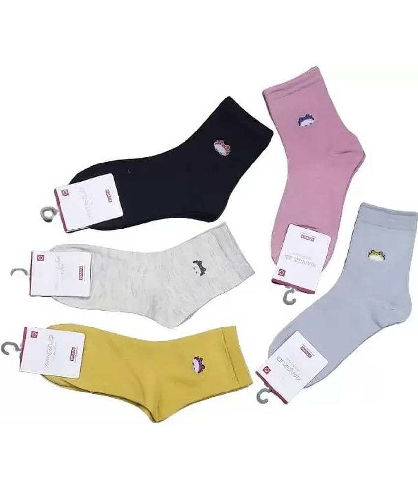 Cavenders Pack of 5 Unisex Cotton Ankle Length Socks ( Multicolor )