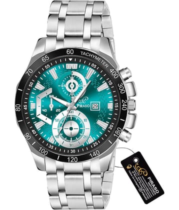 PIRASO Silver Stainless Steel Analog Men's Watch
