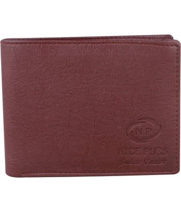 Nice Purse Brown PU Men's Two Fold Wallet,Regular Wallet,Travel Wallet ( Pack of 1 )