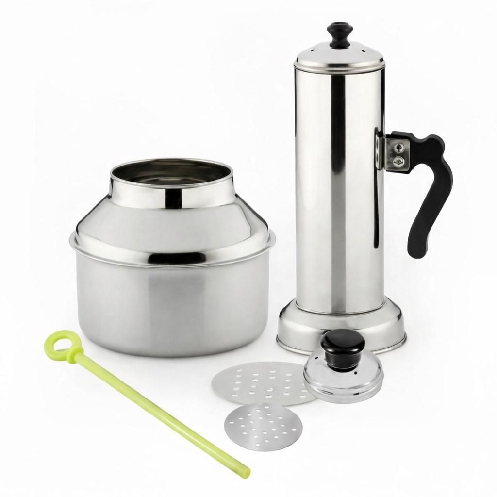 Avatar Stainless Steel Puttu Maker with Steamer, Traditional Kerala Puttu Kudam