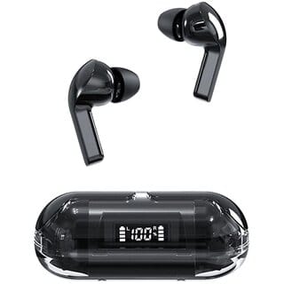 Digimate Transbud  Earbuds With Charging Case 6 Hours Play Time Bluetooth Version 5.3 With MIC (DG-EP02, Black).