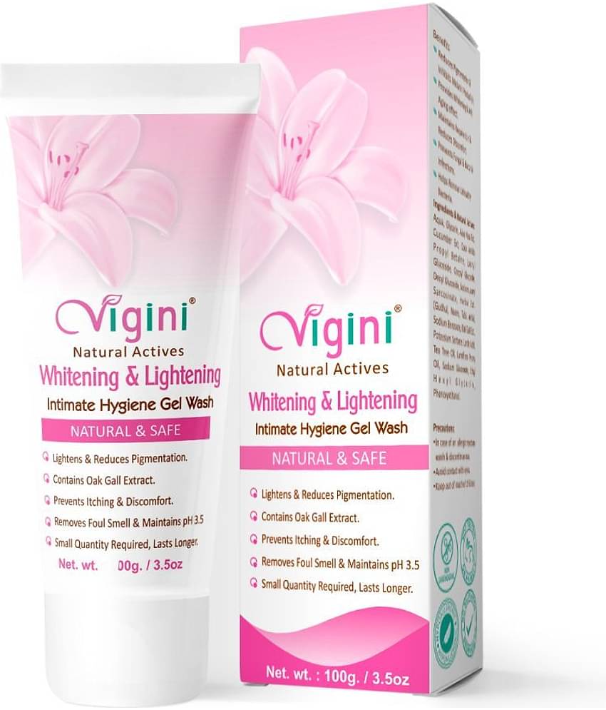 Vigini Natural Lightening Intimate Hygiene  V Wash & Vag-inal Cleansing Liquid Lily Mild 1 Panty Liners