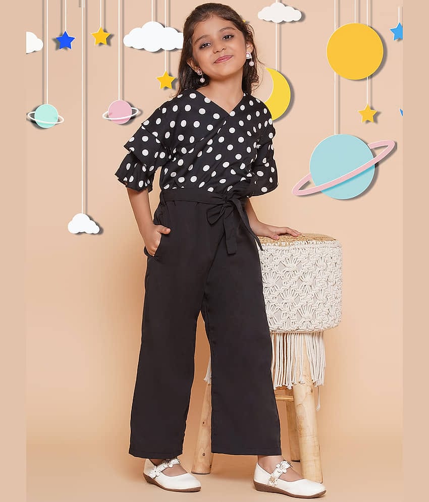 Arshia Fashions Girls Crepe Jumpsuit ( Pack of 1 , Black )