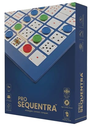 Braintastic Sequentra Strategy Card and Board Game for Family | Educational Sequence Game for 2-12 Players Ages 7+ Years | Fun Learning Table Game for Kids Adults Party Game
