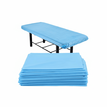 KUDIZE Disposable 40 GSM Super Non-Woven Bed Sheet (31 x 72 Inch) for Hospital, Hotel, Clinic, Spa, Travelling, Saloon, Saunas, Tattoo for Man & Women. (Blue, Pack of - 10 Pcs)