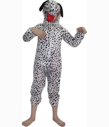 Kaku Fancy Dresses Dog Pet Animal Costume For Kids - Black & White, 7 - 8 Years | Animal Fancy Dress For Boys & Girls