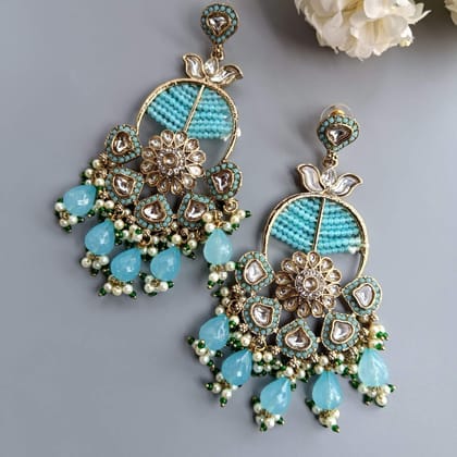 Nayaab mehar Chandbali-Sky blue