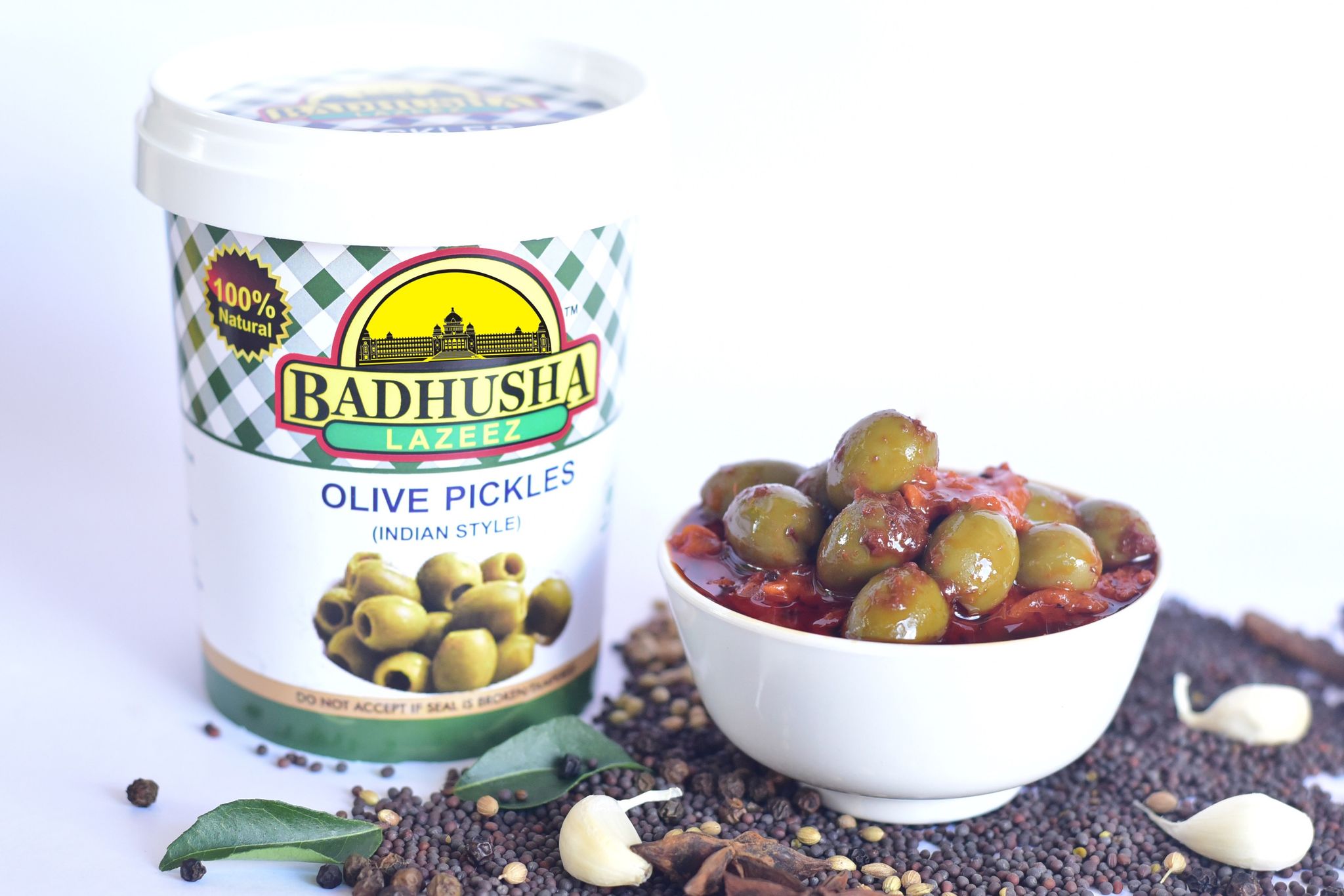 Badhusha Lazeez Olive Stuffed Pickle (Indian Style) 300 G