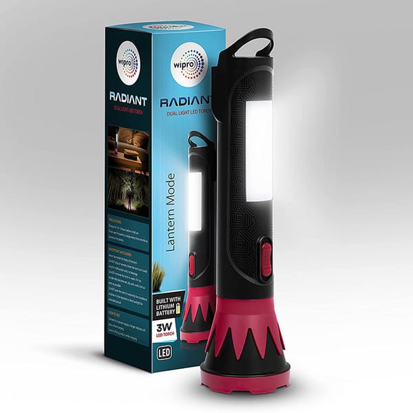 Wipro 3W Radiant Dual Light LED Torch