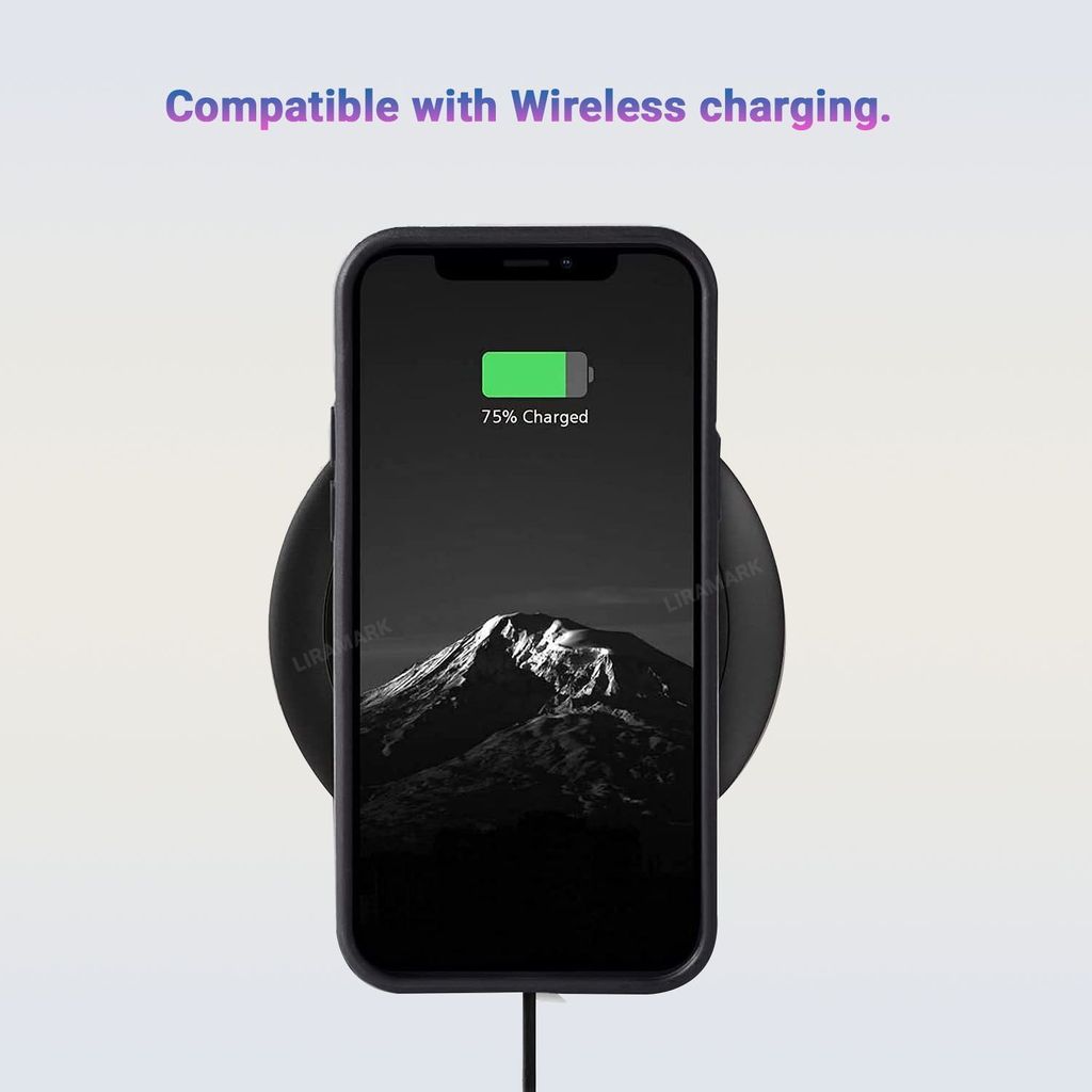 LIRAMARK PU Leather Flexible Back Cover Case Designed for iPhone 12 Pro Max