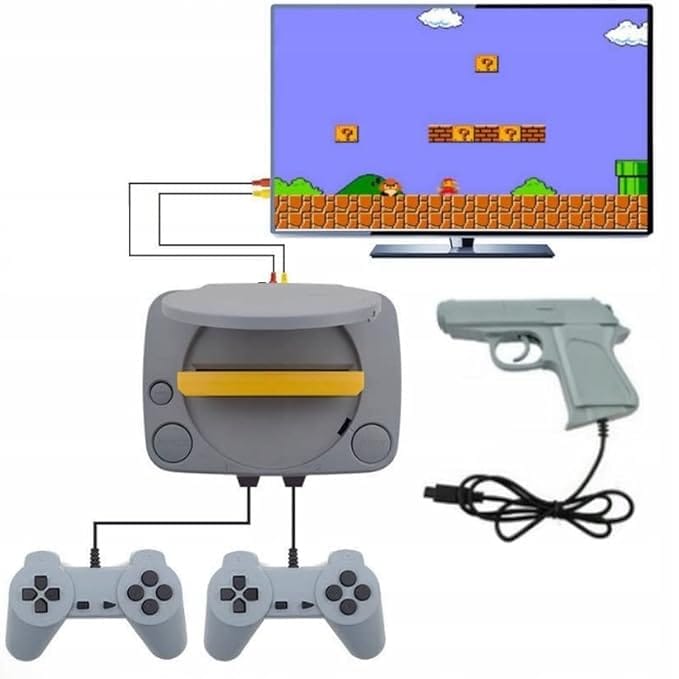 SMARTCAM Trendy 8 Bit LCD Plug Tv Video Gaming Console with Classic Inbuilt Game Like Super Mario Bros, Contra, Double Dragon 2, Duck Hunt, F1 Race ETC for Game Lovers