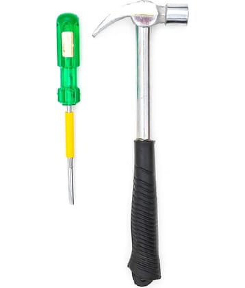 GLOBUS 1462 STEEL HAND TOOL SET/2 PCS ( HAMMER 1/2 LBS AND MEASURING TAPE 3 MTR/ 10 FEET AND 120 INCH.