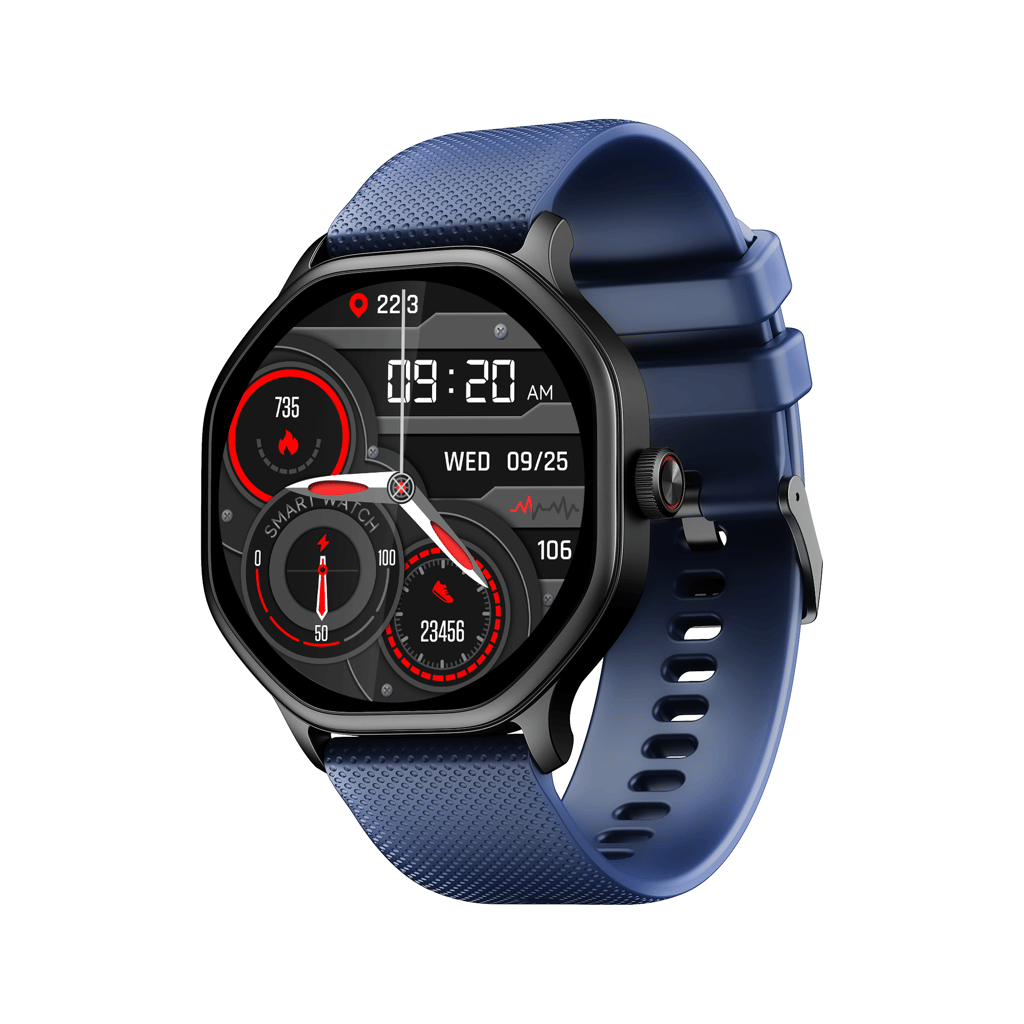 Cellecor E7 Cosmic 1.39" HD OGS Display I BT Calling I AOD Display I smart Watch in  Blue