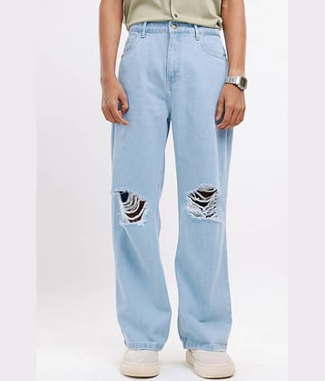 Star4well Straight Clean Look Men's Jeans - Light Blue ( Pack of 1 )