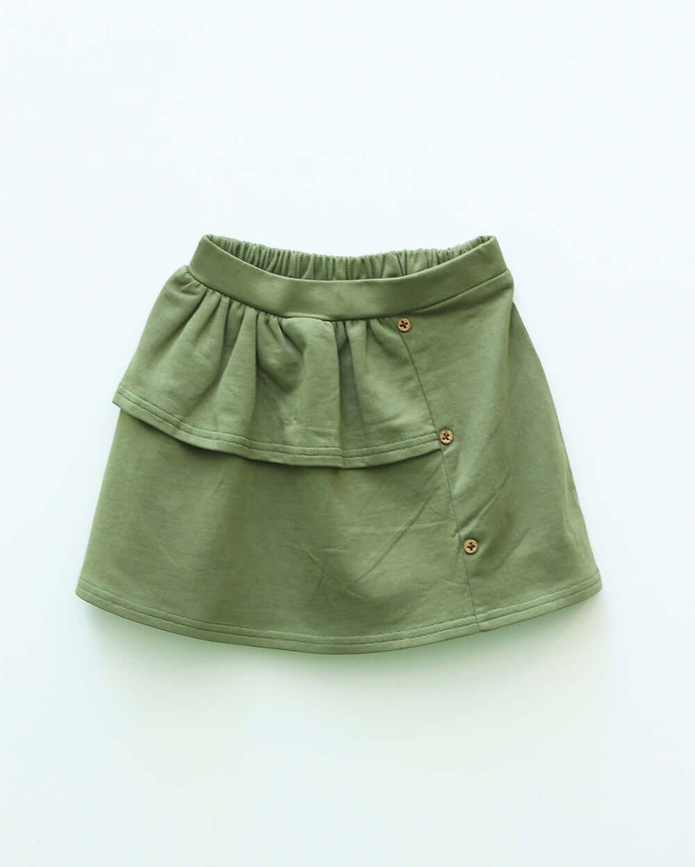 Basil Green Mini Skirt-1-2 years