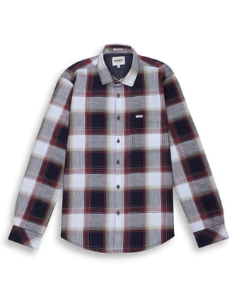 INDIGO CHECKS SHIRT IN RED-M