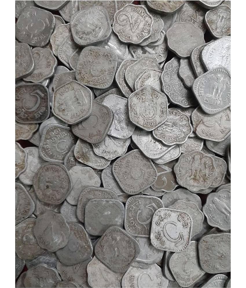 Hop n Shop Republic India 1, 2, 3, 5, 10, 20 Paise Alluminium 100 Coins Lot, See Description for Details