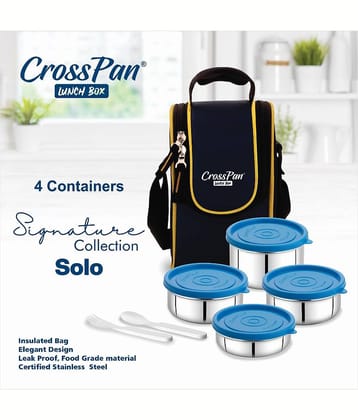CrossPan Stainless Steel Lunch Box 4 - Container ( Pack of 1 )