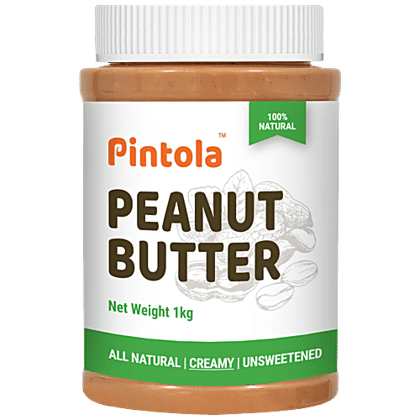 Pintola Natural Peanut Butter - Creamy, Unsweetened, 1 kg