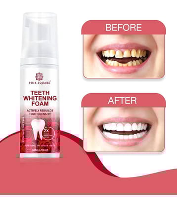 pink square Teeth Whitening Foam Bad Breath Denture Oral Kit