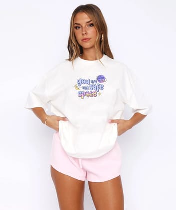 You are my safe space Oversized Tee-White / S