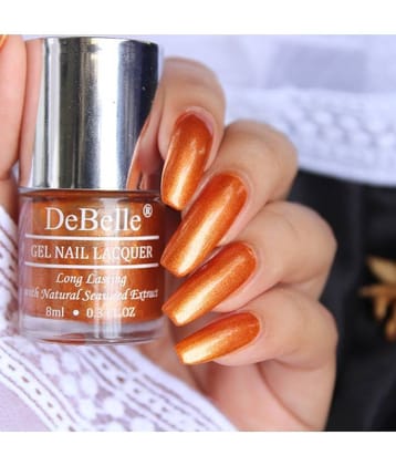 DeBelle Gel Orange Nail Lacquer Apricot Brulee (Dusty Orange) , 8ml