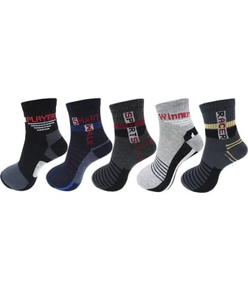 RC. ROYAL CLASS - Cotton Men's Self Design Multicolor Ankle Length Socks ( Pack of 5 )