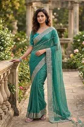 Cham Cham Woven Design Sarees