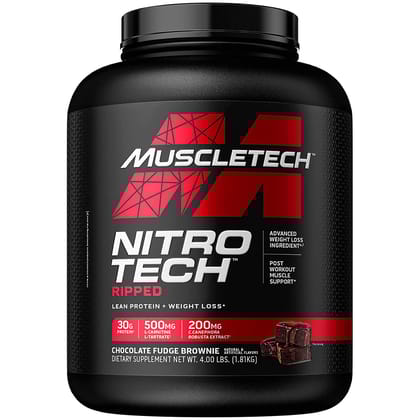 Muscletech Nitrotech Ripped, 1.81 kg-Chocolate Fudge Brownie