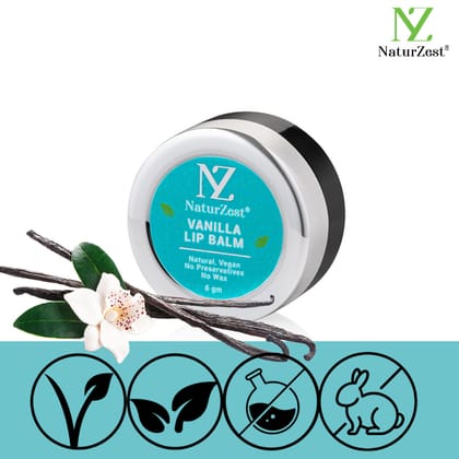 NaturZest Vanilla Lip Balm, 6 gm