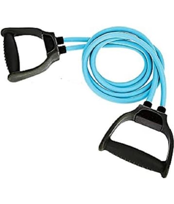 Double Resistance Band, Toning Tube, Exercise Tube, for Resistance Training, Physical Therapy, Home Workouts Toning Tube with D-Type Handle (Multi Color)