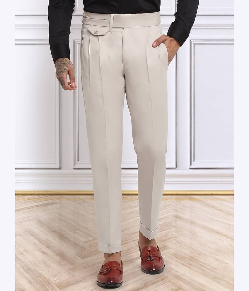Klotthe Slim Men's Gurkha Pant - Dark Brown ( Pack of 1 )