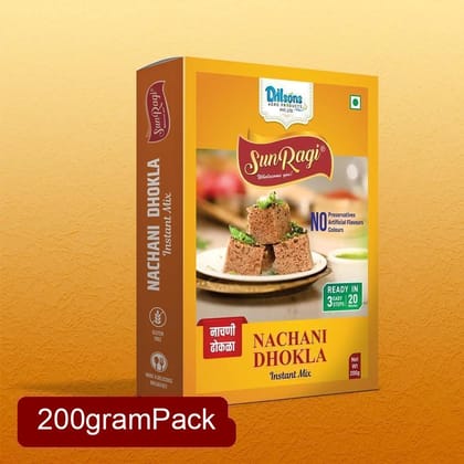 SunRagi Nachani Dhokla Instant Mix (200g) | Spongy Millet Dhokla | Nutritious Instant Breakfast