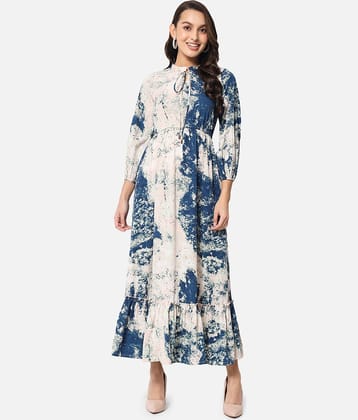 ALL WAYS YOU Women Polyester Dyed Fit & Flare Dress ( Multi Color )