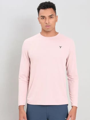 TechnoSport Crew Neck Full Sleeve Dry Fit T Shirt for Men OR-17 (Onion)-M
