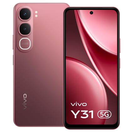 vivo Y31 5G (Rose Red, 4GB RAM, 128GB Storage) with No Cost EMI/Additional Exchange Offers Rose Red / 4GB RAM + 128GB Storage