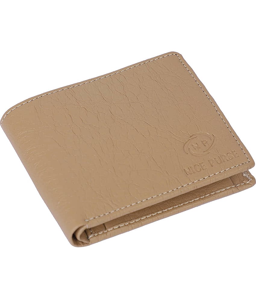 Nice Purse Cream PU Men's Regular Wallet ( Pack of 1 )