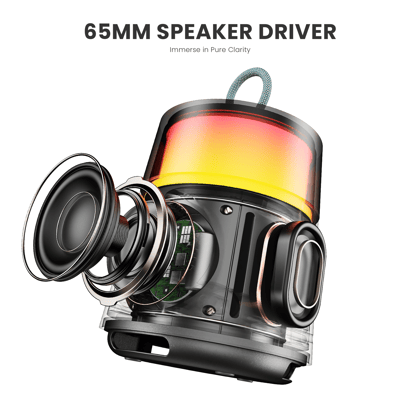 Cellecor CLB-80 BOOM | 10 Hr Playtime | BT-v5.3 | 2600mAH | Water Resistant 10 W Bluetooth Speaker- Black