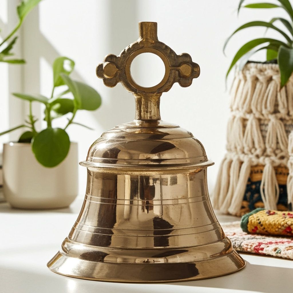 Brass Temple Hanging Ghanta, Hanging Bell, Ghanta 11 KG - Traditional Brass Temple Bell for Worship (ZMAS493 Q)