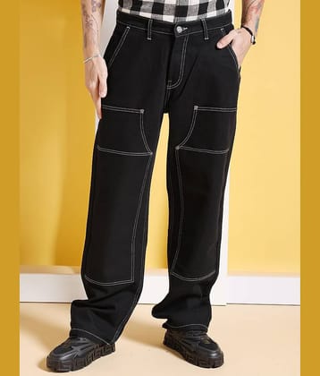 The Indian Garage Co Men Heavy Fade Mid Rise Baggy Relaxed Fit Jeans