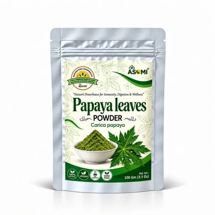 Papaya Leaf Powder | Natural Dried Papaya Leaves | Herbal Wellness Powder - 100 gm - One sealed pouch