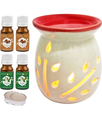 Peepalcomm Ceramic Aroma Oils & Diffusers Set - Pack of 7