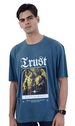 Miller Johnson Mens Cotton Oversized Graphic Print T-Shirt