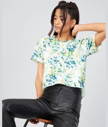 Chimpaaanzee Women's Crepe Regular Top ( Light Blue )