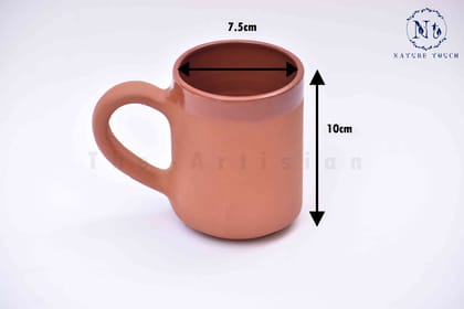 Nature Touch Handmade Terracotta Coffee Mug  Eco-Friendly Clay Mug for Tea & Coffee