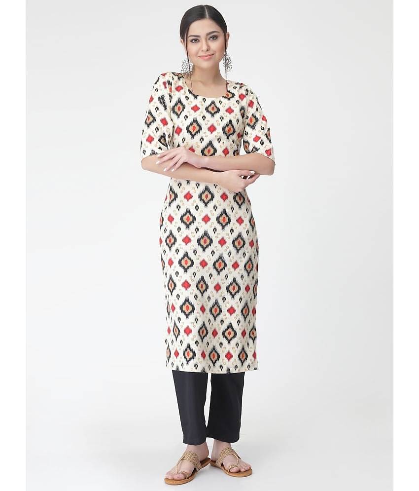 Etnicbasket - Multicolor Crepe Women's Straight Kurti ( Pack of 1 )