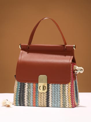 The Small Straw-Médecin Hand Bag - Multicolour-Hand Bag