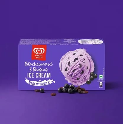Kwality Wall's Blackcurrant & Raisins Ice cream Party Pack 700ml