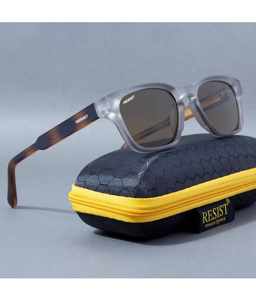 RESIST EYEWEAR Dark Grey Rectangular Sunglasses ( Pack of 1 )