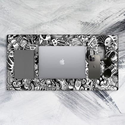 Grey Abstract Tech Mat